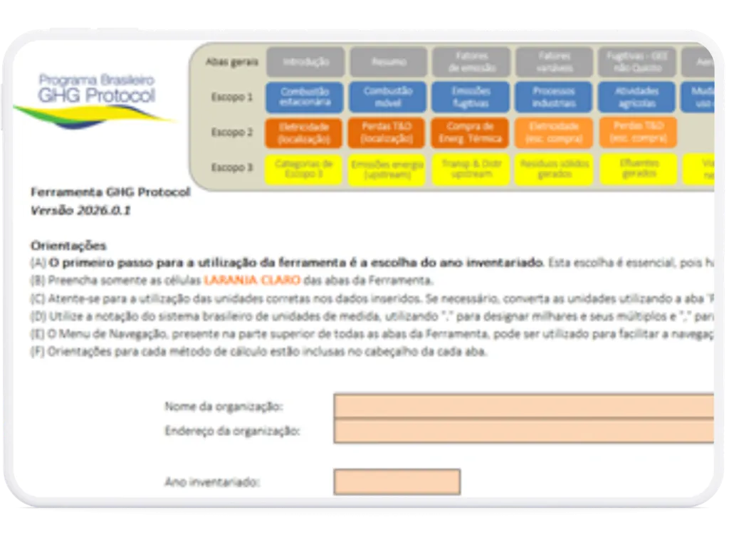 Ferramenta de cálculo de emissões de GEE