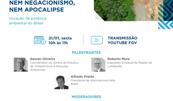 Webinar | O Brasil na economia do meio ambiente: como concretizar a vocação de potência ambiental?