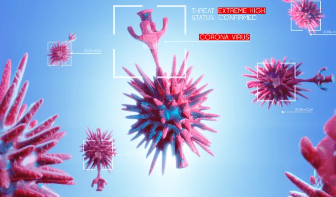 bacteria representando o corona vírus