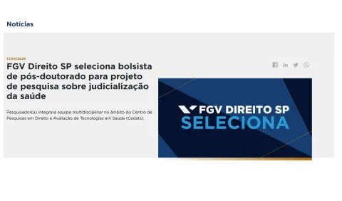 FGV Direito SP seleciona bolsista