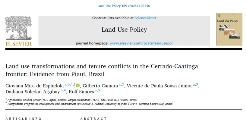 Land use transformations and tenure conflicts in the Cerrado-Caatinga frontier: Evidence from Piauí, Brazil