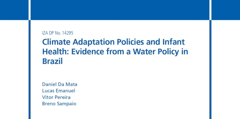 Climate adaptation policies and infant health: Evidence from a water policy in Brazil