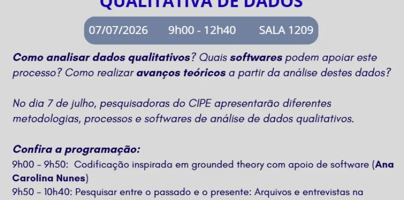 Workshop de Análise Qualitativa de Dados