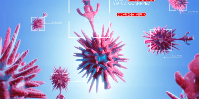 bacteria representando o corona vírus