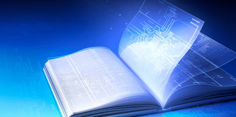 livro aberto com folhas em branco