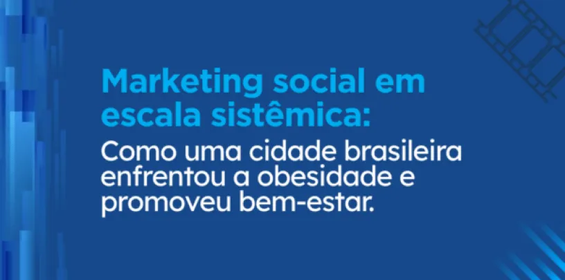 título do vídeo com fundo azul