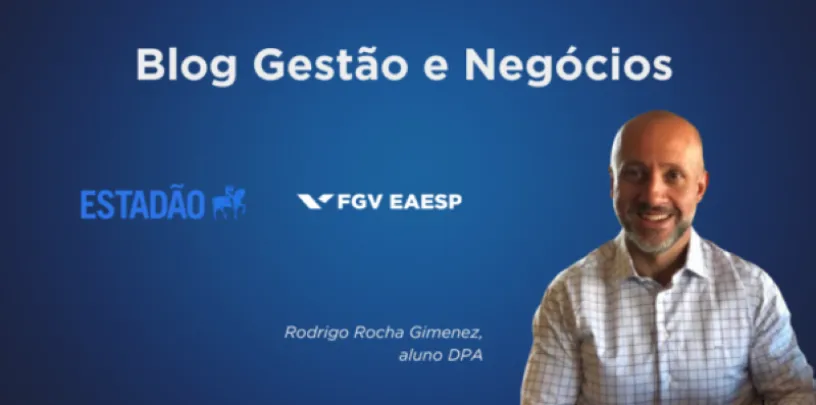 Imagem de divulgação do podcast FGV In Company Insights com os convidados Leandro Guissoni e Luiz Fernando Machado.