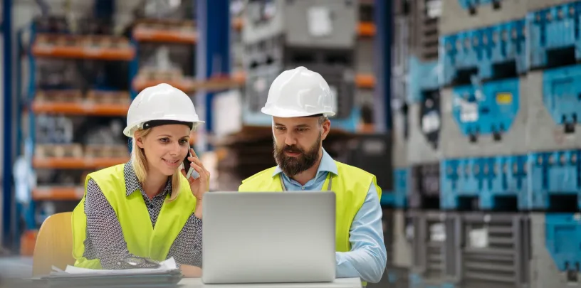 Equipe analisa dados para fortalecer a economia circular em uma indústria por meio de tecnologias digitais e colaboração.