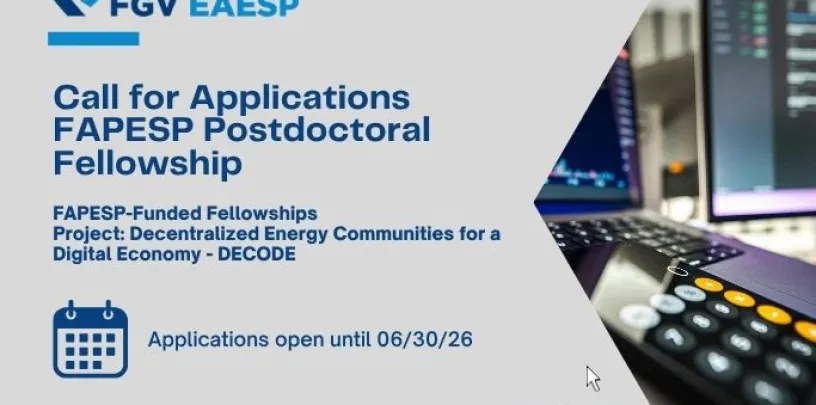 Chamada para bolsa de pós-doutorado FAPESP – Projeto DECODE (FGV EAESP)