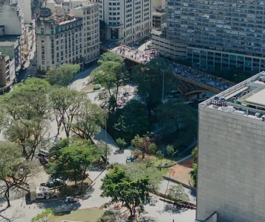 Vista área de uma cidade