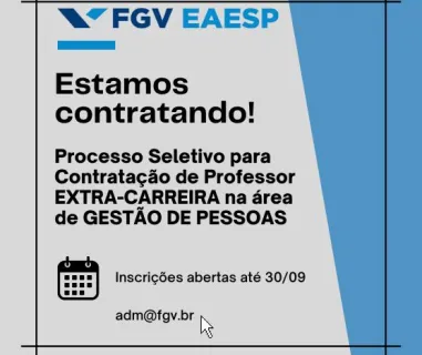 Selection Process to Hire EXTRA-CAREER Professor in the area of ​​PEOPLE MANAGEMENT