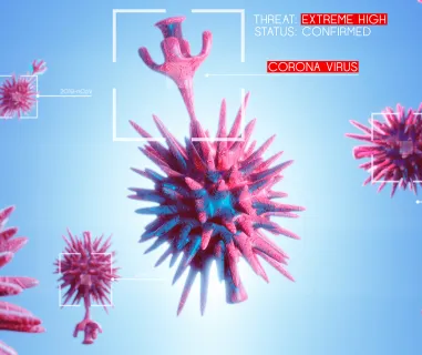 bacteria representando o corona vírus