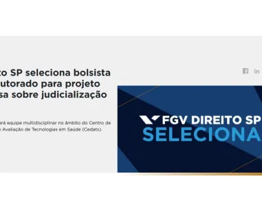 FGV Direito SP seleciona bolsista